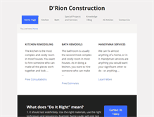 Tablet Screenshot of drionconstruction.com